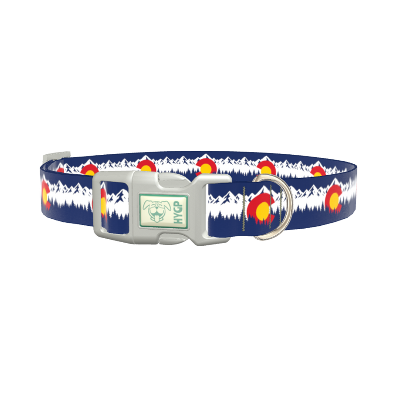 Colorado Forest Dog Collar - plastic silver