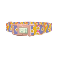 Groovy Smile Flower Dog Collar - plastic rose gold