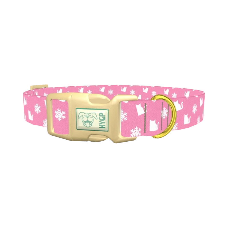 Snowflake Cat Dog Collar - plastic gold