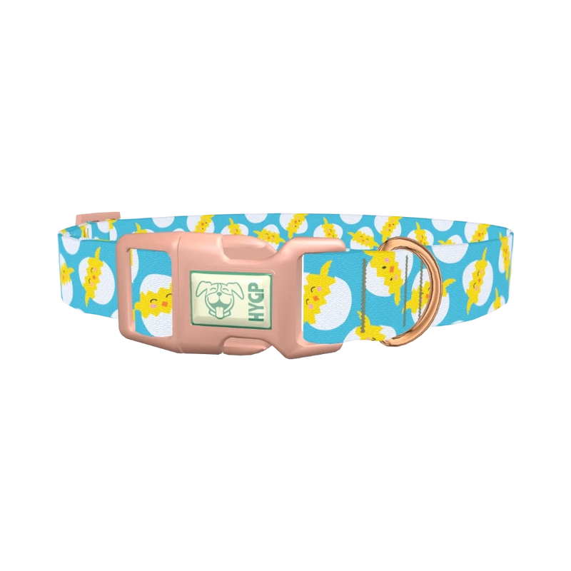 Easter Chick Dog Collar - plastic rose gold