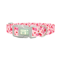 Pink Holly Berry Dog Collar - plastic silver