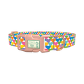 Colorful Heart Dog Collar - plastic rose gold