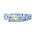 Patriotic American Dog Collar - plastic silver