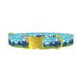 Mountain Landscape Dog Collar - metal gold