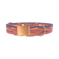 Sunset Ocean Dog Collar - metal rose gold