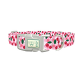Cherry Picnic Dog Collar - plastic silver