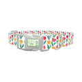 Colorful Tulip Dog Collar - plastic silver