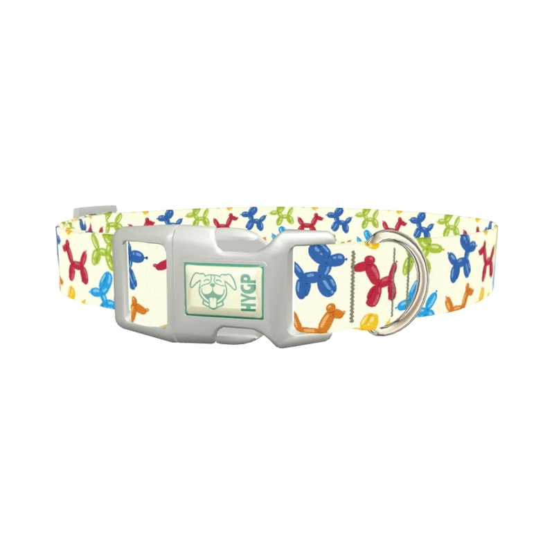 Balloon Animal Dog Collar - plastic silver