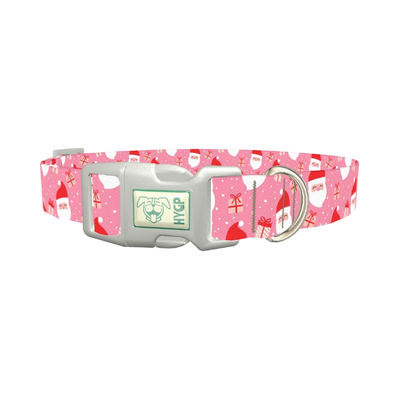 Christmas Santa Dog Collar - plastic silver