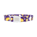 Football Theme Dog Collar - plastic silver