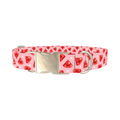Geometric Ruby Dog Collar - metal silver