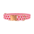 Kawaii Hearts Dog Collar - metal rose gold