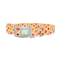 Autumn Leaves and Mushrooms Dog Collar - plastic silver