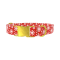 Festive Snowflake Dog Collar - metal rose gold