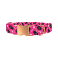 Halloween Coffins Dog Collar - metal rose gold