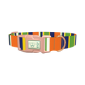 Striped Dog Collar - plastic rose gold