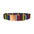 Striped Pattern Dog Collar - metal rose gold