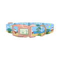 Beach Vacation Dog Collar - plastic rose gold