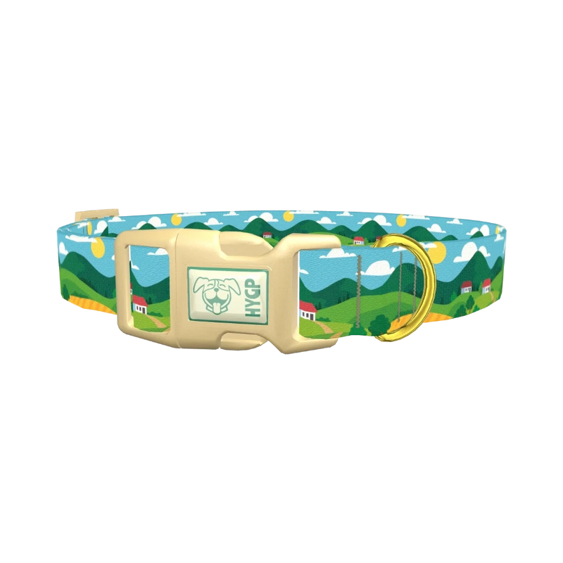 Landscape Hills Dog Collar - plastic gold