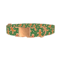 Gingerbread Cookie Dog Collar - metal rose gold