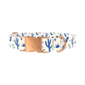 Western Desert Scene Dog Collar - metal silver