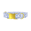 Geometric Blue Lines Dog Collar - Thumbnail 1