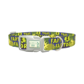 Comic Explosion Dog Collar - plastic silver