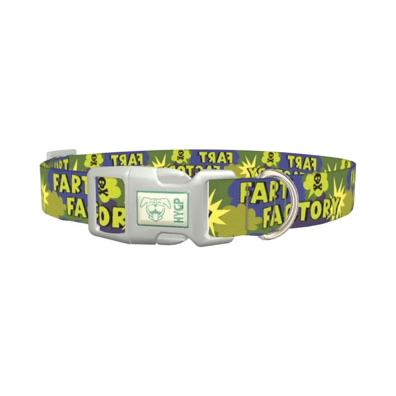 Comic Explosion Dog Collar - plastic silver