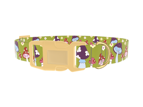 Whimsical Mushroom Dog Collar
