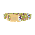 Whimsical Mushroom Dog Collar - plastic gold