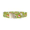 Sushi Pattern Dog Collar - metal silver
