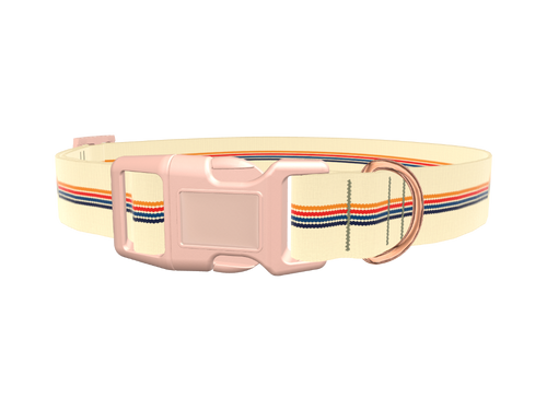 Colorful Hexagon Stripe Dog Collar