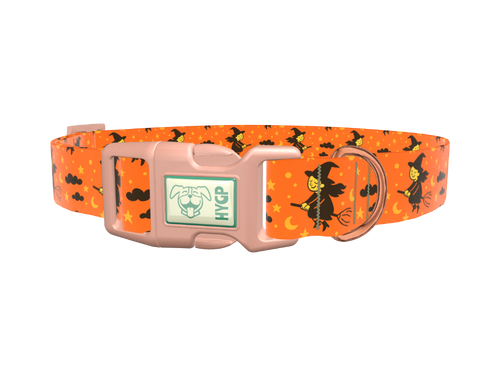 Witch Broomstick Halloween Dog Collar