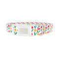 Colorful Tulip Dog Collar - plastic silver