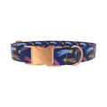Shooting Stars Dog Collar - metal rose gold