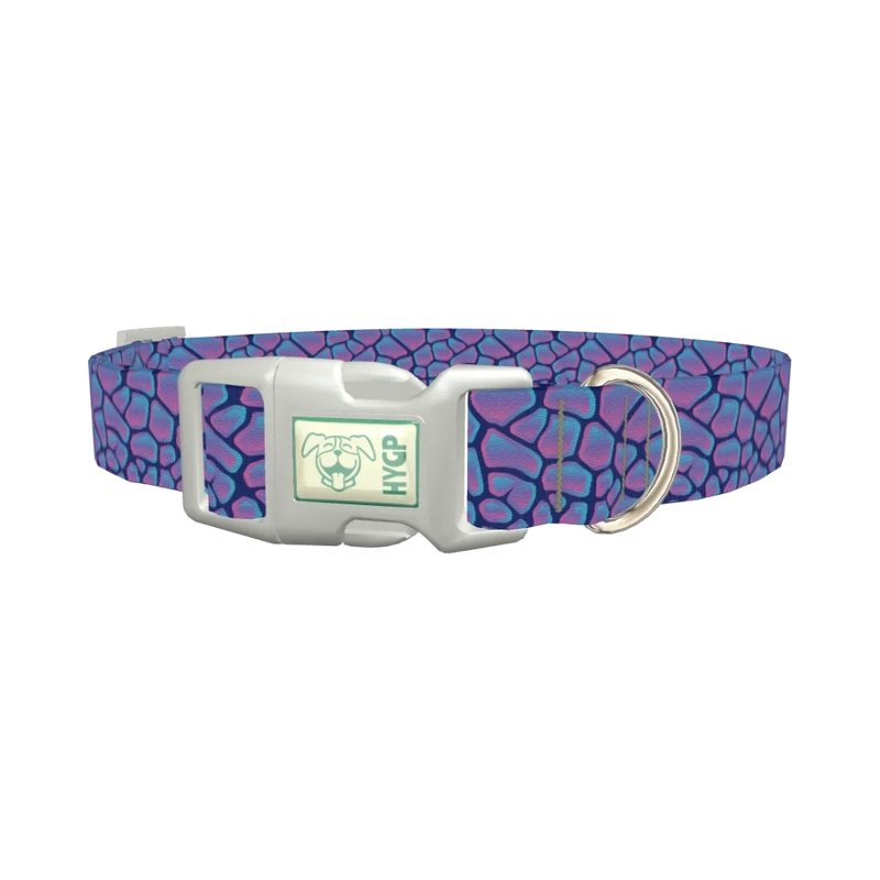 Geometric Animal Dog Collar - plastic silver