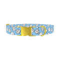 Dice Pattern Dog Collar - metal gold
