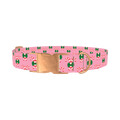 Christmas Candy Cane Dog Collar - metal rose gold
