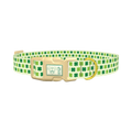 Four Leaf Clover Dog Collar - plastic gold
