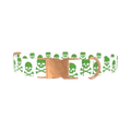 Green Skull Dog Collar - metal rose gold
