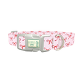 Red Bow Pattern Dog Collar - plastic silver