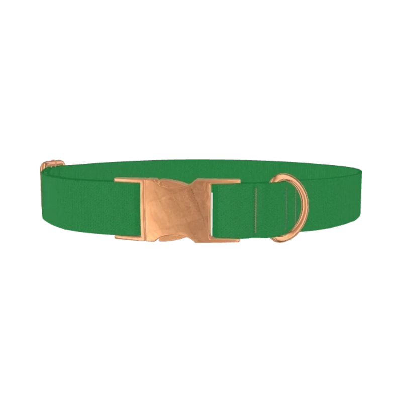Shamrock Field Color Dog Collar - metal rose gold