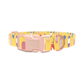 Surfboard Beach Dog Collar - plastic gold