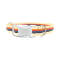 Colorful Stripe Hexagon Dog Collar - plastic rose gold