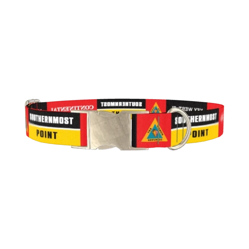 Key West Buoy Dog Collar - metal silver