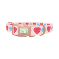 Geometric Diamond Heart Dog Collar - plastic rose gold