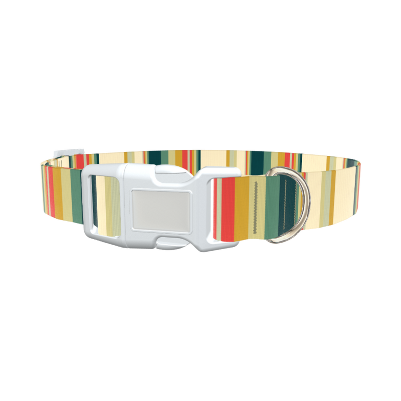 Striped Hexagon Dog Collar - plastic rose gold