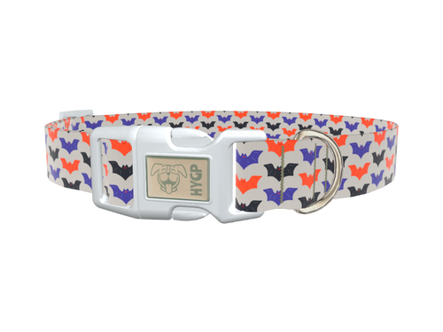 Colorful Bat Pattern Dog Collar