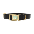 Nero Color Dog Collar - plastic silver
