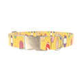 Surfboard Beach Dog Collar - metal gold